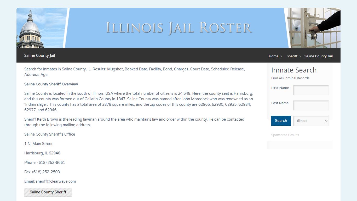 Saline County Jail | Jail Roster Search